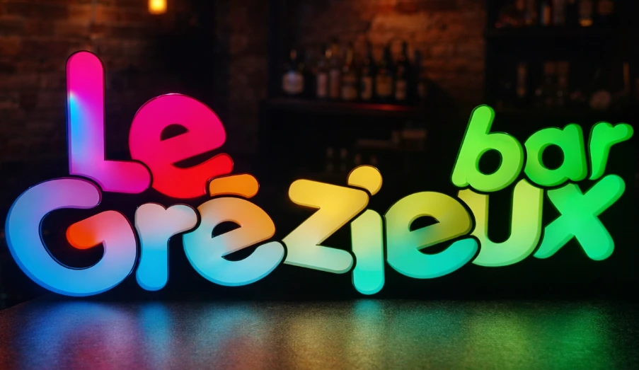 Modélisation et impression 3D pour le bar tabac restaurant Le Grézieux bar