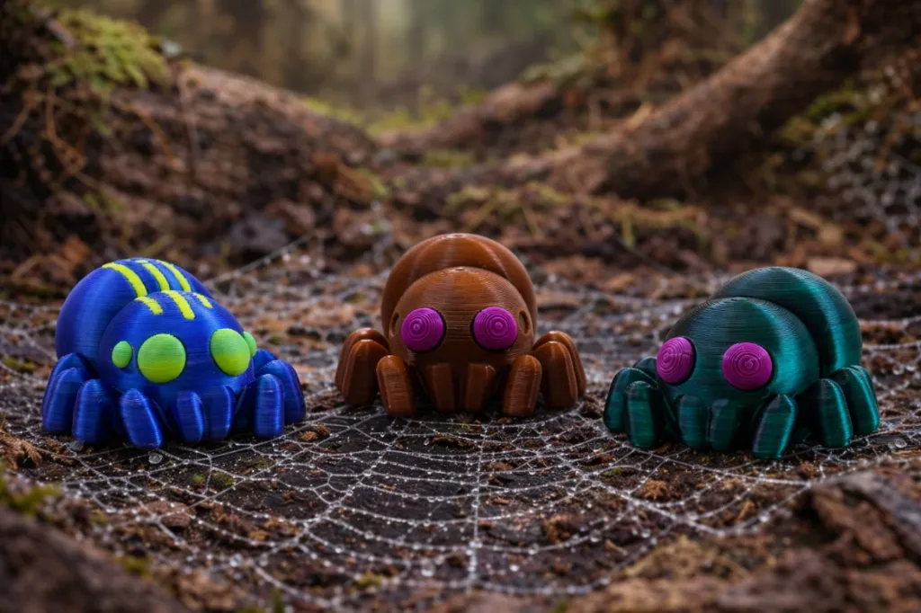 [MINI-MALS_ARAIGNEE_BLEU-TACHETE] Araignée (Bleu tacheté)