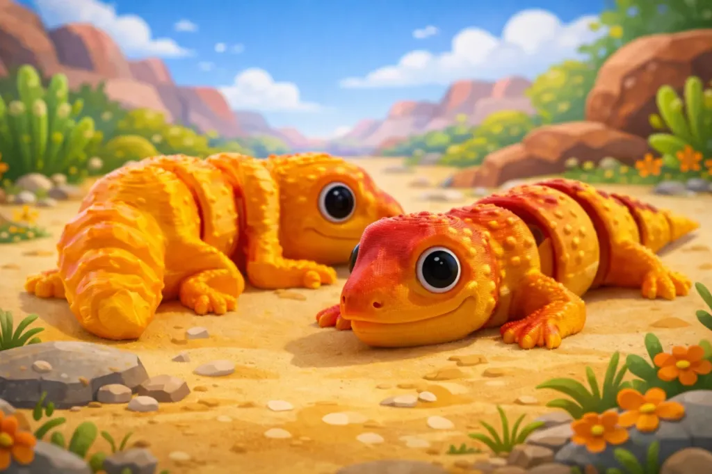 [MINI-MALS_GECKO-LEOPARD_OR-ROUGE] Gecko (Or & Rouge)