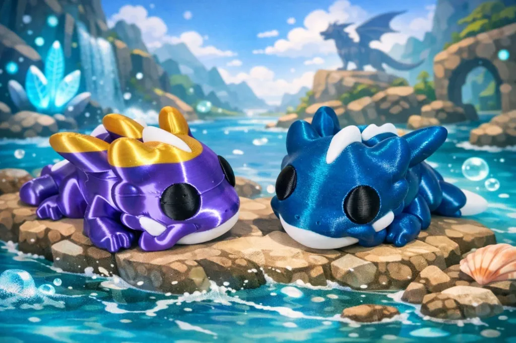 [MINI-MALS_DRAGON-D'EAU_BLEU] Dragon d'eau (Bleu)