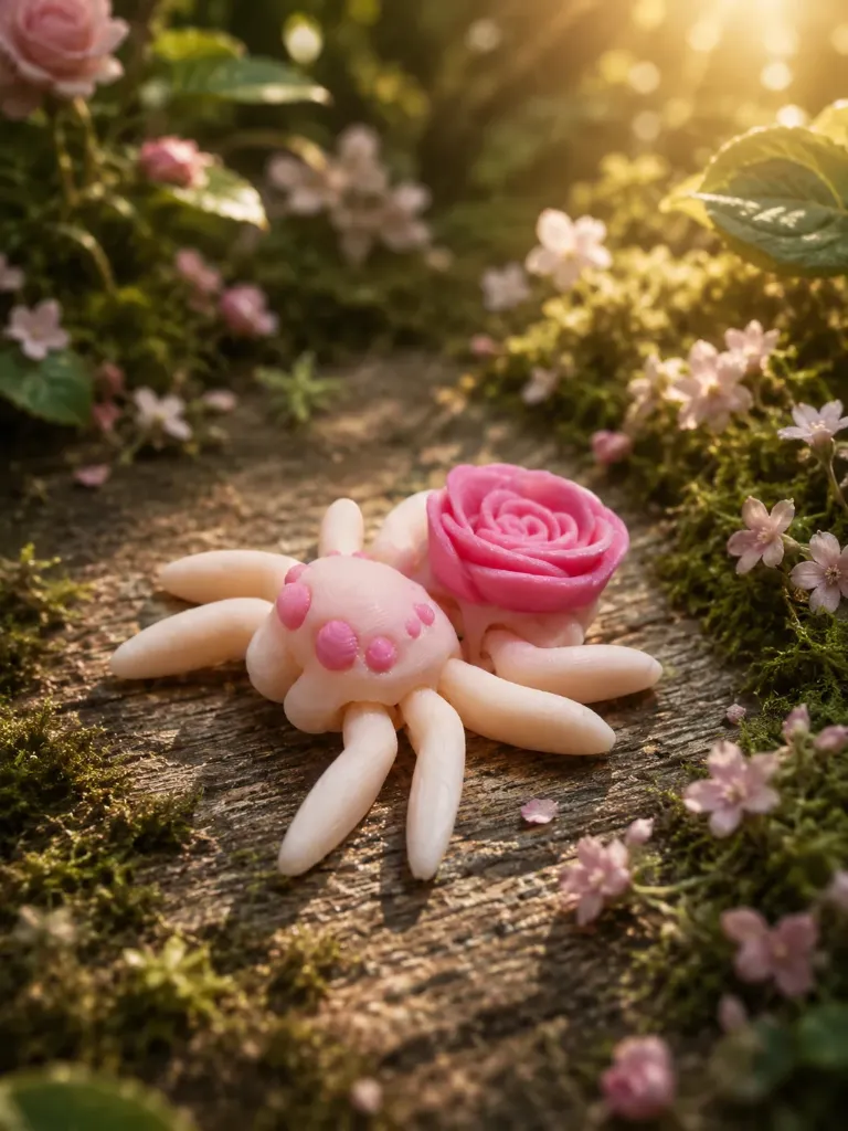 [MINI-MALS_ARAIGNE_ROSE] Araignée ROSE